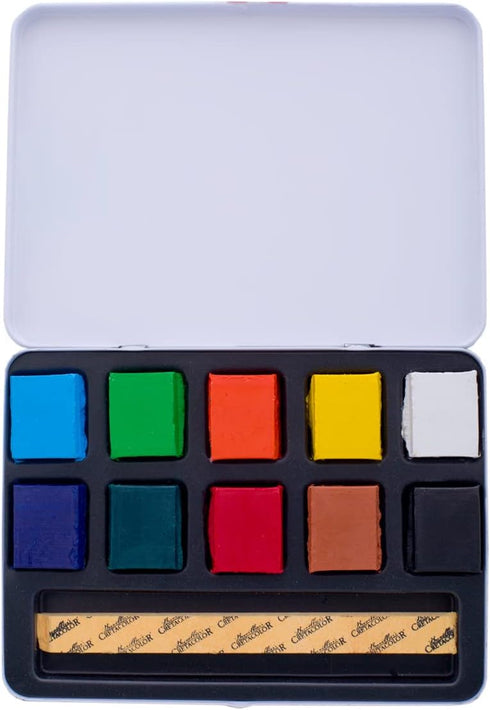 Cretacolor Aqua Brique Watercolor Block 10-Color Tin Set, Aqua Brique 10 Color Set...