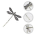 4Pcs Silver Dragonfly Hair Clip,Wedding Retro Antique Barrette,Bridal Headdress Head Wear Styling Hair Accessories for Girls Ladies Bobby Pins Hai...
