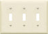 ENERLITES Triple Toggle Light Switch Wall Plate, Gloss Finish, Standard Size 3-Gang 4.50" x 6.38", Unbreakable Polycarbonate Thermoplastic, 8813-L...