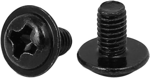 uxcell Computer PC Case PWM3 x 5mm Phillips Washer Motherboard Screw Black 100pcs...