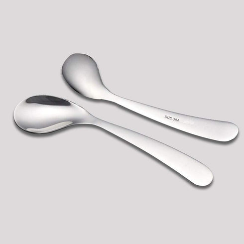 2pcs Stainless Steel Curved Utensils Right Handed Angled Spoon Adaptive Utensils Cutlery Utensils for Elderly - Increase Comfort for Those with We...