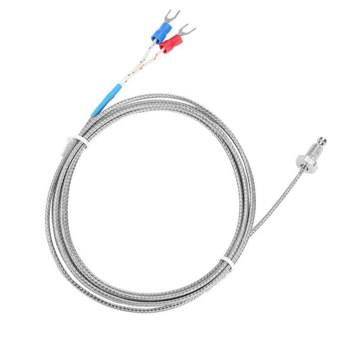 Thermocouple K Type, M6 Screw Fine Thread Type K Thermocouple Temperature Sensor Wire 0-400 1M/2M//4M/5M(2M)...