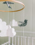 Baby Crib Mobile (Birds and Clouds) - Nursery Decor Ceiling Mobile for Boys & Girls - Crib Accessories - Grey & White...