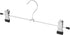 Metal Pants Shorts Hangers, Heavy Duty Kids Skirt Hangers with 2 Adjustable Non Slip Clips, Ultra Thin Space Saving 360 Degree Swivel Hook Stainle...