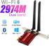 AX3000 WiFi 6 PCI-E WiFi Card AX200 Desktop WiFi Bluetooth 5.2 PCIe Wireless Network Adapter 3000Mbps 802.11AX AX200 Dual Band MU-MIMO for PC Wind...