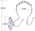 Shower Curtain Hooks Rings for Bathroom, 12PCS Double Hooks Glide Anti Rust Crystal Rhinestones Shower Curtain Rings Hangers for Shower Curtains, ...