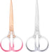 Scissors, Clear Acrylic Stainless Steel Scissors,Office Professional Shears for Home School Office DIY Craft Sewing Fabric Cutting General Use?2PC...