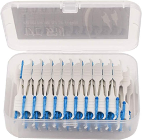 400pcs Dental Picks Soft-Interdental Brush Double-Ended Toothpicks Silicone Dental Floss...