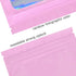100 Pieces Smell Proof Mylar Bags- Resealable Holographic Packaging Pouch Bag with Clear Window for Food Storage Eyelash Jewelry Electronics Stora...