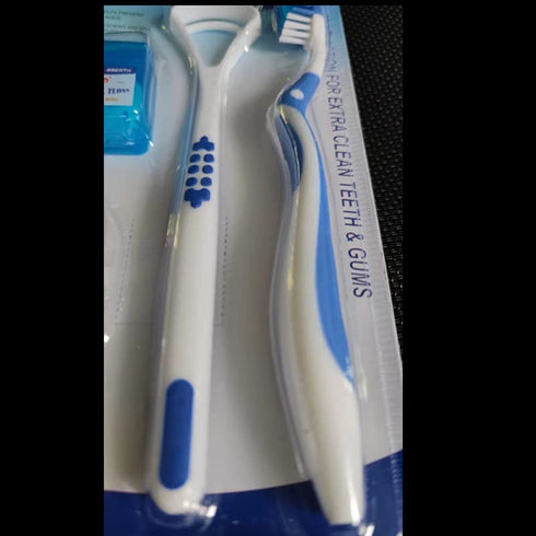 Dentistry Hygiene Oral Care Fresh Breath Teeth Tooth Tongue Cleaning Cleaner Toothbrush Scraper Flosser floss Whitening 3pcs per Kit...