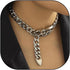 FUTIMELY Cuban Link Chain Choker Necklace for Women Men Trendy Chunky Punk Belt Buckle Shaped Pendant Necklace Vintage Statement Thick Chain Neckl...