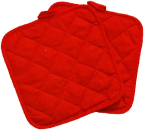 Home Collection Chef-Themed Kitchen Mitts, Pot Holder, & Kitchen Towels Set (Red)...