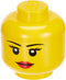 LEGO STORAGE HEAD (MINI) - GIRL - Polypropylene Storage Box with Lid for Kids' Toy Storage, Stackable Organizer, and Fun Storage Solution for LEGO...