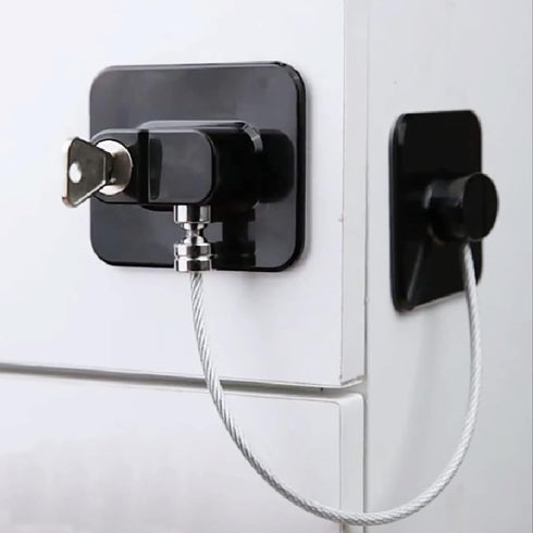 Fridge Lock (2 Pack),Refrigerator Lock with Keys,for Fridge, Cabinet Locks, Drawers, Dishwasher, Toilet and Child Safety Cabinet Locks, 3M Adhesiv...