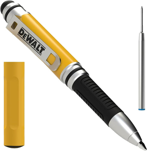 DEWALT 3-in-1 Stylus Pen, Pocket-Sized Stylus Pen, Ballpoint EDC Pen with Stylus Tip, Ink Cartridges Included, Gifts for Dad...