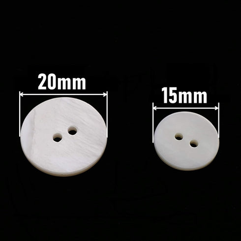 Leekayer 22 Pieces Genuine White Mother of Pearl Blazer Buttons Suit Buttons Set 20mm 15mm Natural White MOP Shell Buttons Bulk for Men (White MOP...