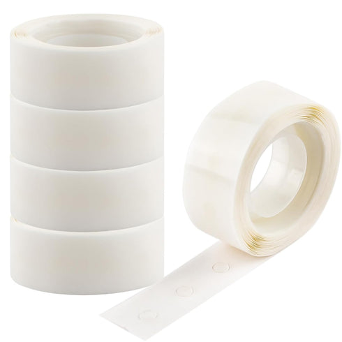 1500PCS Point Dots Balloon Glue Removable Adhesive Point Tape, 5Rolls Double Sided Dots Stickers for Craft Wedding Decoration,Ultra Thin Adhesive ...