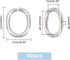 PH PandaHall 304 Stainless Steel Jump Rings 40pcs 13×11mm Oval Closed Jump Rings 18-Gauge O Ring for Earring Bracelet Necklace Pendant Jewelry DIY...