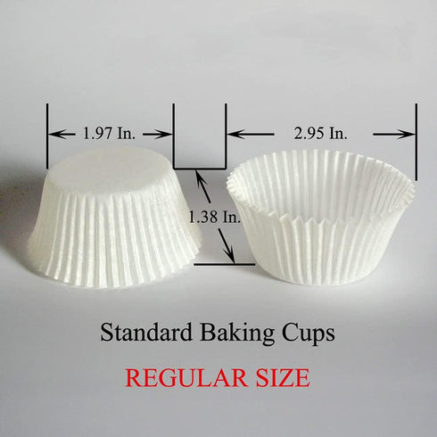 Natural White Coffee Brown Cupcake Liners Standard Greaseproof Paper Baking Cups, 150-Count...