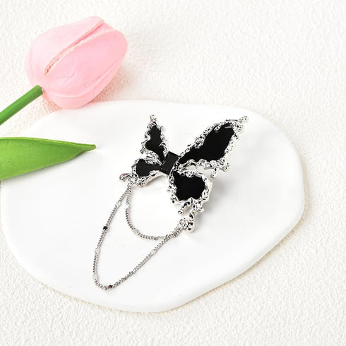 Butterfly Brooch Pin Tassel Chain Brooch Butterfly Accessories for Women Girls Black Butterfly Pins and Brooches Chain Pin Brooch Butterflies Pins...