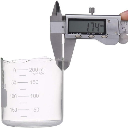 Glass Measuring Low Form Beaker Set Glass Graduated Beaker Set (50ml+100ml+250ml+400ml+600ml)...