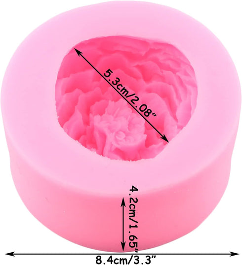 Mujiang Peony Silicone Mold Flower Candy Molds For Chocolate Sugar Craft Fondant Soap Candle Wax Cake Decorating Set Of 2...