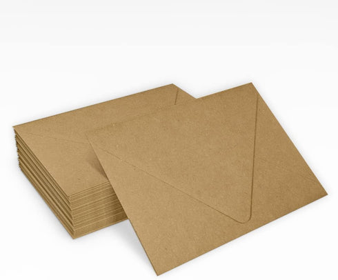 A2 Contour Flap Envelopes (4 3/8 x 5 3/4) - 70lb. 100% Recycled, Grocery Bag Brown (50 Qty.) | Perfect for RSVP Cards, Invitations, Announcements ...