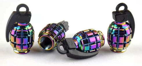 Accretion Aluminum Valve Stem Caps for Car, Motorbike, Trucks, Bike and Bicycle?Colorful?4 Pack...