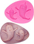 Ghost Shape Silicone Molds for Halloween Cake Decorating Tools DIY Chocolate Candy Cookies Biscuits Gum Fondant Pudding Cupcake Baking Mold, Hallo...
