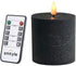 smtyle Halloween Black Fllickering Flameless Candles Home Decor Battery Operated with None-Moving Flame Wick LED Pillar Candle 3 x 3 inch...