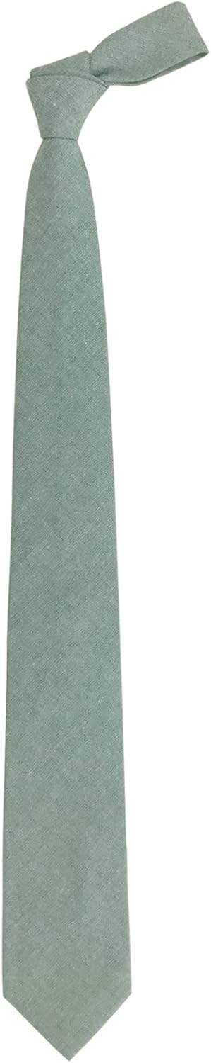 Men's Cotton Solid Necktie 3.15" Tie...