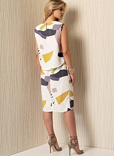 Vogue Patterns Misses' Mock-Tuck Pleated Dress Sewing Pattern, 14-16-18-20-22, Orange...
