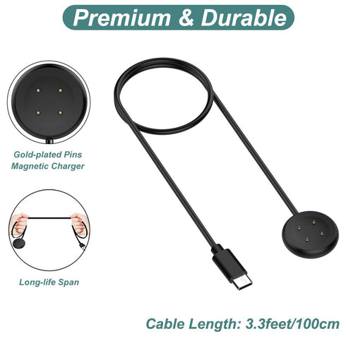 Kissmart Charger Cable for Google Pixel Watch 2, Magnetic Charging Cable Cord for Pixel Watch 2 Smartwatch (1, Black)......