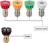 Pressure Washer Spray Nozzle Tips Multiple Degrees, 4000PSI Premium Power Washer Nozzle Tips Set with 1/4'' Quick Connect Nozzles, 5 Nozzles(0?15?...