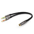 KINGTOP Headphone Splitter, 3.5mm Headset Splitter, Headphone Mic Splitter Cable for Headset to Older Laptops/PCs...