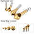 YUENTOEN 4Pcs Titanium Coated Countersink Chamfer Tool Deburring Tool Set, Countersink Drill Bit Set for Metal, PVC Board, Wood...