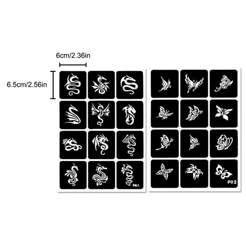 635 Pieces Face Painting Stencils for Kids Reusable Face and Body Paint Stencils Kit,Tattoo Stencils,Suitable Birthday Halloween Christmas...