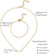 Stainless Steel Pearl Jewelry Set for Women Faux Pearl Choker Necklace Dainty Small Pearl Bracelet Set Gold Plated for Bridal Wedding...