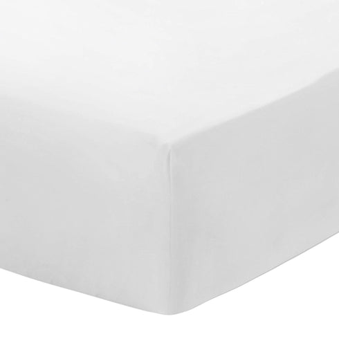 Everyday Kids Fitted Crib Sheet, 100% Soft Breathable Microfiber Baby Sheet, Fits Standard Size Crib Mattress 28in x 52in, White Nursery Sheet...