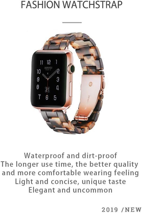 Light Apple Watch Band-Fashion Resin Apple Watch Series 9 8 band, iWacth Bands, Apple Watch Bands 40mm for Women, Compatible with Apple Watch Seri...