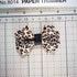 Pair Leopard Polka Dot Satin Fabric Double Bow Shoe Clips Vintage Style 2.8inch...