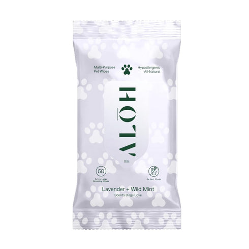 AL?H Hypoallergenic | All-Natural | Multi-Purpose Pet Wipes. Lavender + Wild Mint 50ct Wipes...