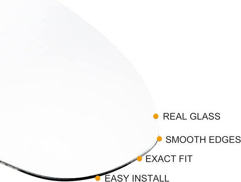 X AUTOHAUX Car Rearview Right Passenger Side Heated Mirror Glass Replacement W/Backing Plate for Chevrolet Cruze 2016-2019...
