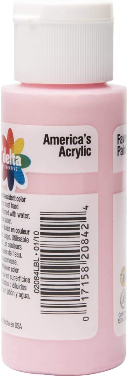 Delta Creative Ceramcoat Acrylic Paint in Assorted Colors (2 oz), 2084, Lisa Pink...