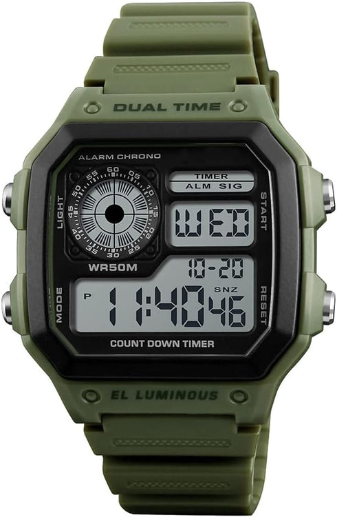 Men's Digital Watch Luminous Waterproof...