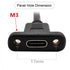 chenyang USB 3.1 Gen 2 10Gbps USB C Male to Female 90 Degree Right Angled Fast Charging Data Video Transfer Extension Cable with Panel Mount Hole ...