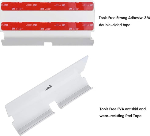 TXEsign Adhesive Wall Phone Tablet Holder Mount Stand for Tablet Smartphones eReader Wall Holder Mount Shelf (White)...