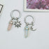 Amosfun 2pcs Crystals Stone Keychain Healing Crystal for Women Hexagonal Crystal Keyring Moon and Sun Keychains Charms Couples Sisters Keychains H...