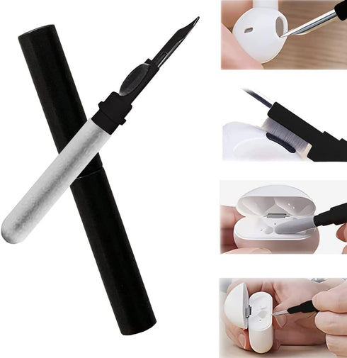 Airpods Cleaner Kit,Earbuds Cleaning kit for Airpods Pro 1 2 3, Multi-Function Cleaning Tool with Brush Flocking Sponge for Wireless Earphones Blu...