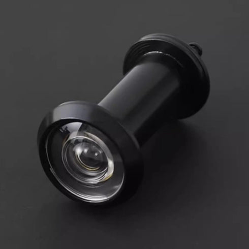 Door Viewer, Diameter 16mm Metal 200-degree Door Peephole with Rotating Privacy Cover, Solid Brass Front Doors Viewers for Home Office Hotel, Blac...